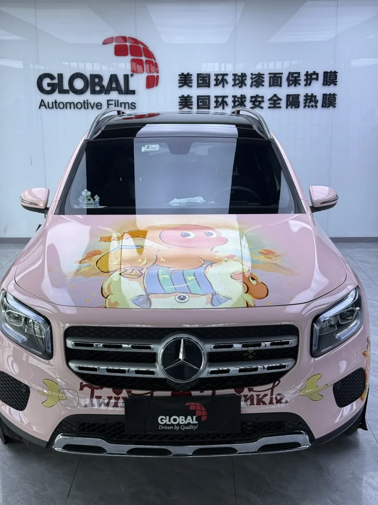 洛阳奔驰 GLB星星人主题彩绘施工实拍图 2